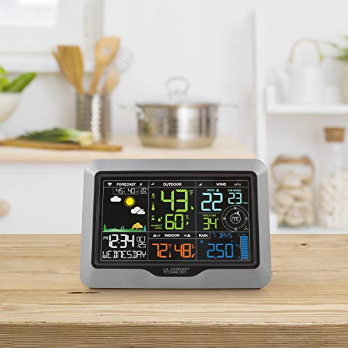 La Crosse Technology Professional Smart Wi-Fi Weather Station with Remote Monitoring (400 Foot Range), Wind and Rain Gauges, Temperature and Humidity Sensors, and Forecasting - V42-PRO-INT