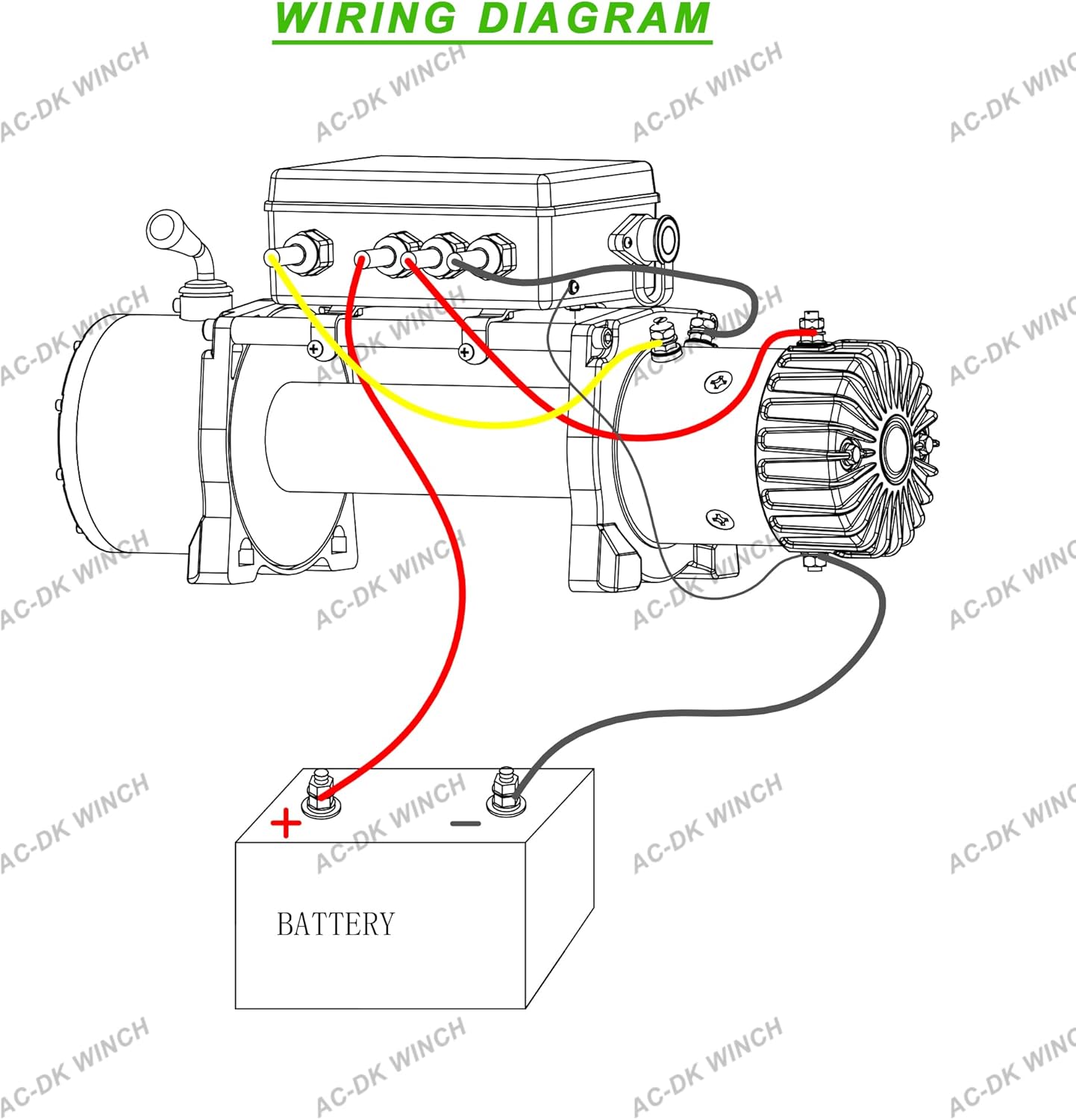 AC-DK 13000 lb. Electric Winch Kit, 12V Winch with 85ft Synthetic Rope, Waterproof IP67 Truck Winch with Hawse Fairlead, with Wireless Handheld Remote and Wired Handle Recovery Winch(Up to 13500lbs)