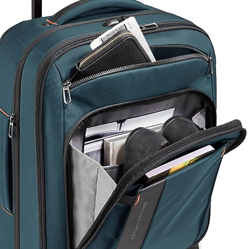 Briggs & Riley Domestic 22" Carry On Expandable Spinner - Luggage for Travel, Suitcases with Wheels, Softside Rolling Bag for Men & Women, Self-Repairing Zipper - ZDX Collection, Hunter