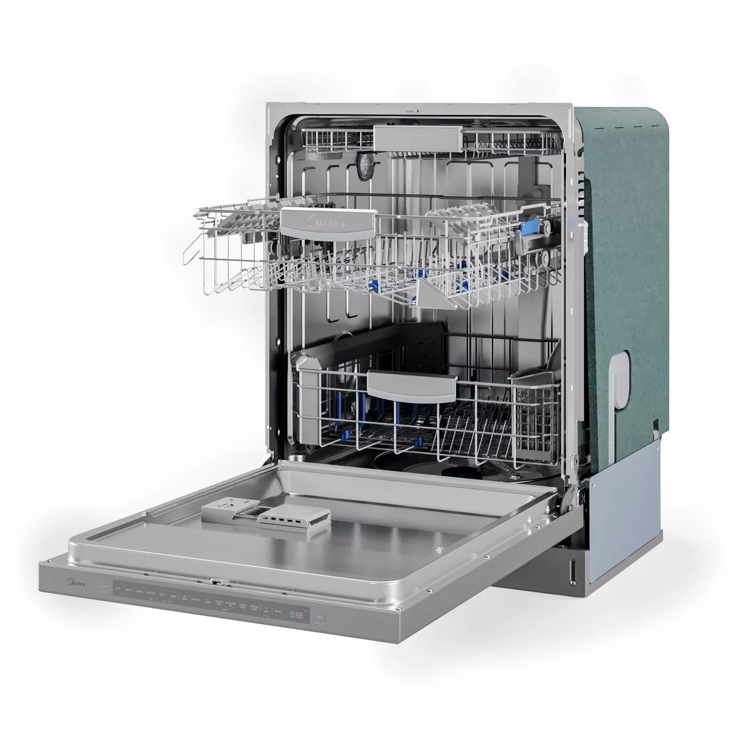 Midea 45 Dba Ultra-Quiet Dishwasher with Wi-Fi and Targeted Wash Zones, Stainless Steel
