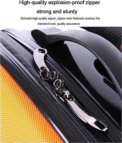 DXZENBO Suitcases with Wheels Small Carry On Luggage Aluminum Alloy Trolley Suitcase Boarding Suitcase Wear-Resistant Shock Absorption