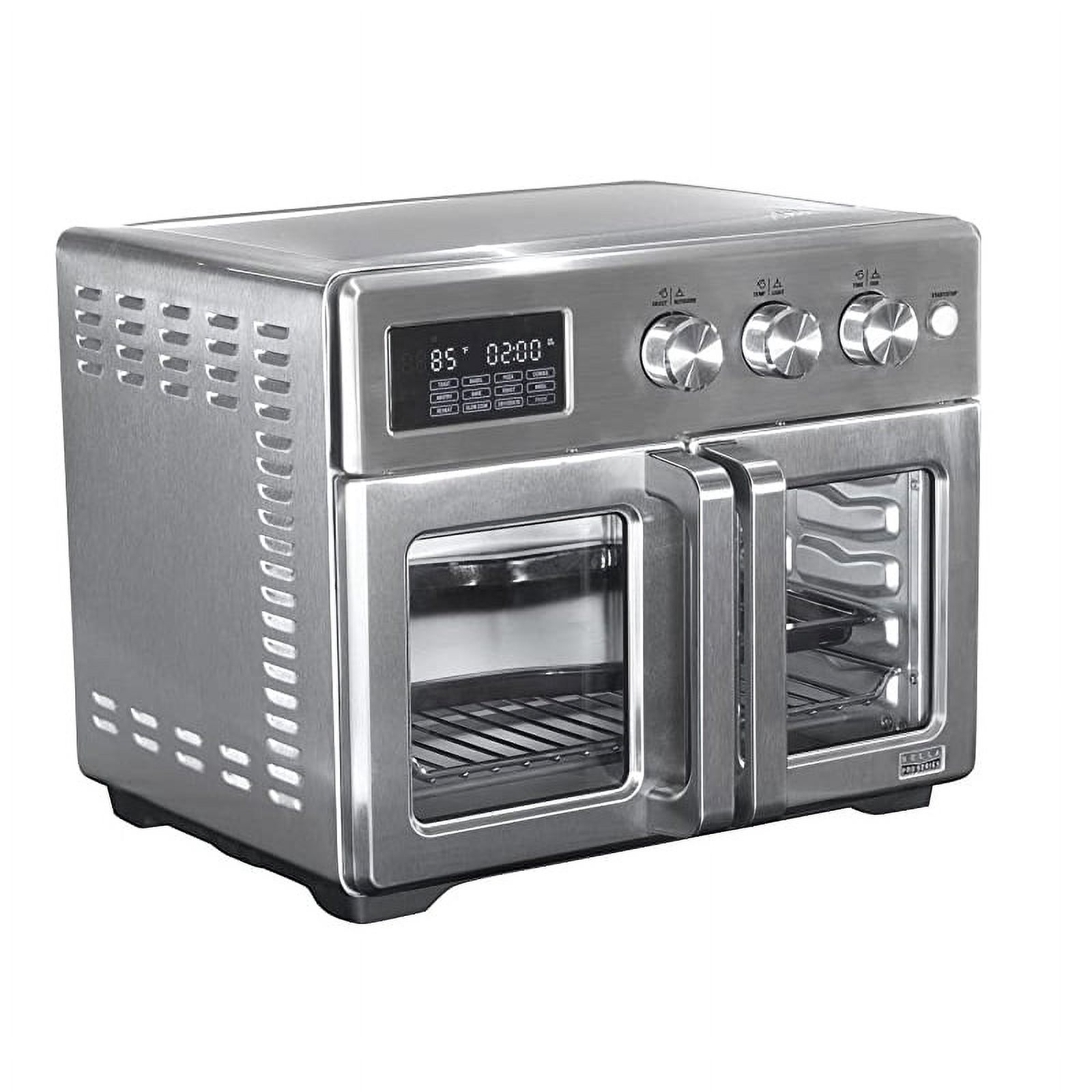 Bella Pro Series 90134 French Door Air Fryer Toaster Oven, Silver