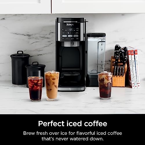 Ninja Hot and Iced Coffee Maker, Single Serve Coffee Maker and Drip Coffee Machine, DualBrew Pro Specialty 12-Cup with K-Cup Combo, Includes Permanent Filter, CFP307