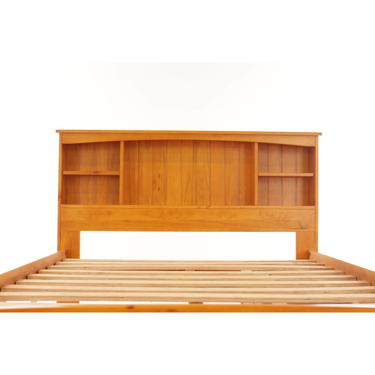 American Furniture Classics OS Home and Office Furniture Model 82121K12-22 Solid Pine Full Captains Bookcase Bed with 12 drawers in Warm Honey