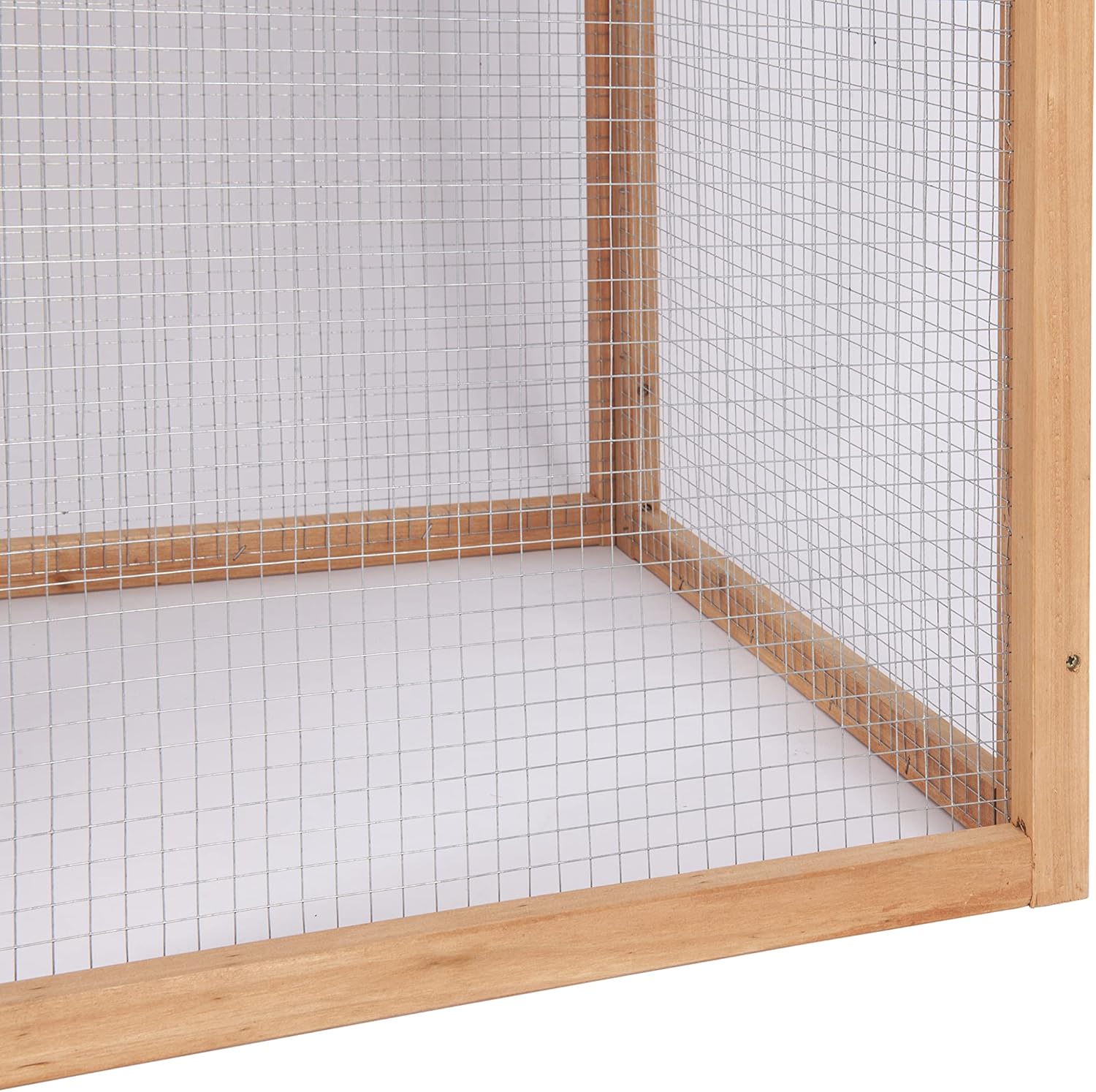 Wooden Chicken coop Pet Hen House Poultry Cage Hutch Small Animals Indoor Outdoor Backyard Nesting Box & Removable Tray, Natural Wood