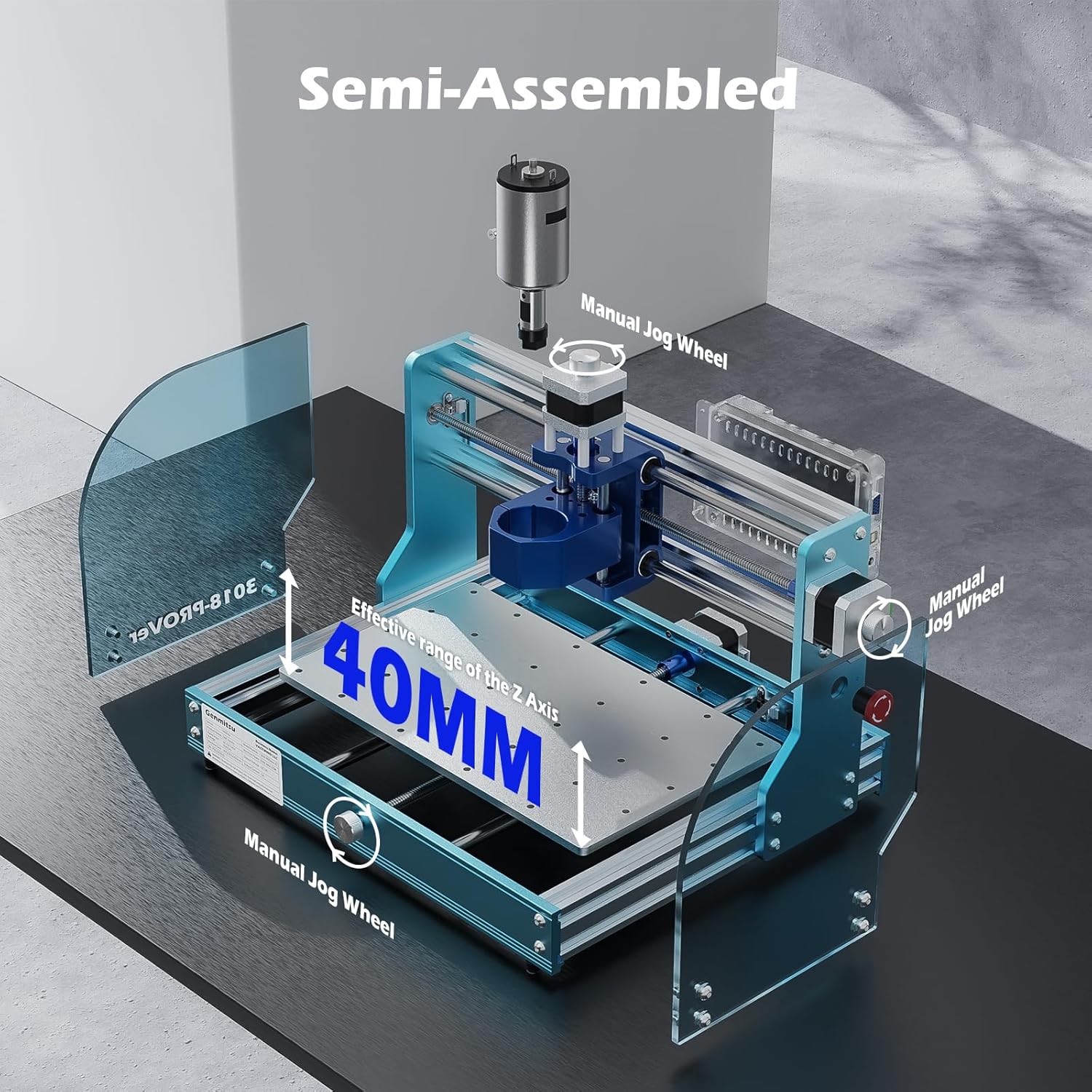 Genmitsu 3018-PROVer V2 CNC Milling Machine, Desktop CNC for Beginner + Offline Controller, Offline Control Module