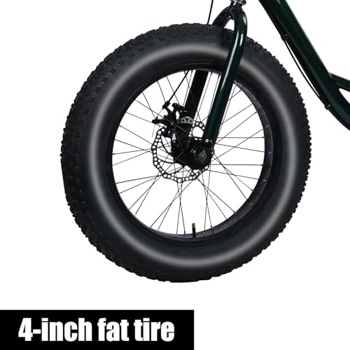 Adult Tricycles, 20 Inch 3 Wheeled Bicycles for Adult, Snow Tires Fat Tire Drift Trike with Double Disc Brake Spacious Basket, 7 Speed Cruiser Bike for Women Men Seniors Students Recreation