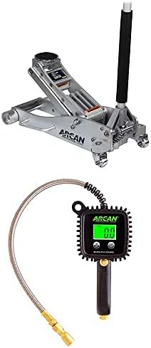 Arcan 3-Ton Quick Rise Aluminum Floor Jack with Dual Pump Pistons & Reinforced Lifting Arm and
