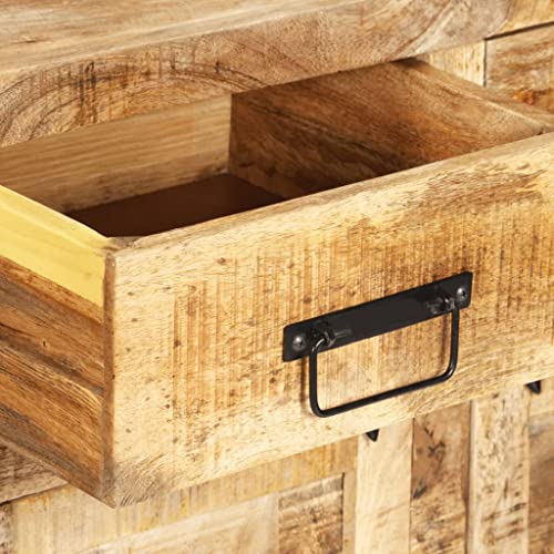 Sideboard 67.7"x13.8"x31.5" Solid Mango Wood,Mango Wood Sideboard with Drawers and Compartments Solid Wood Storage Cabinet Home & Kitchen Storage Furniture
