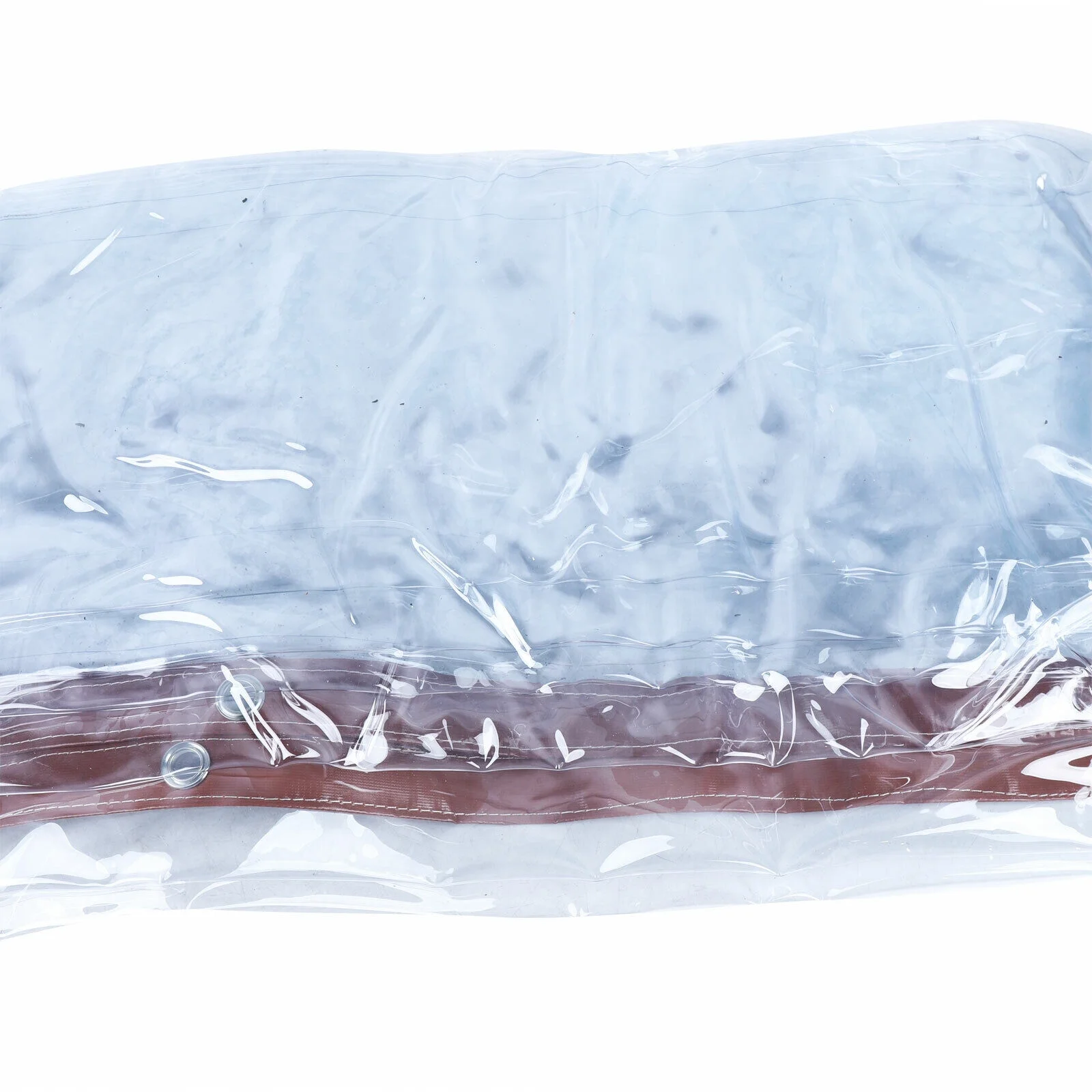 8*16FT Commercial PVC Waterproof Clear Awning Canopy Curtain Enclosure Graden PVC Rainproof Tarpaulin Clear Awning Canopy Agriculture Landscaping Covers Brown PVC Rainproof Tarpaulin Clear