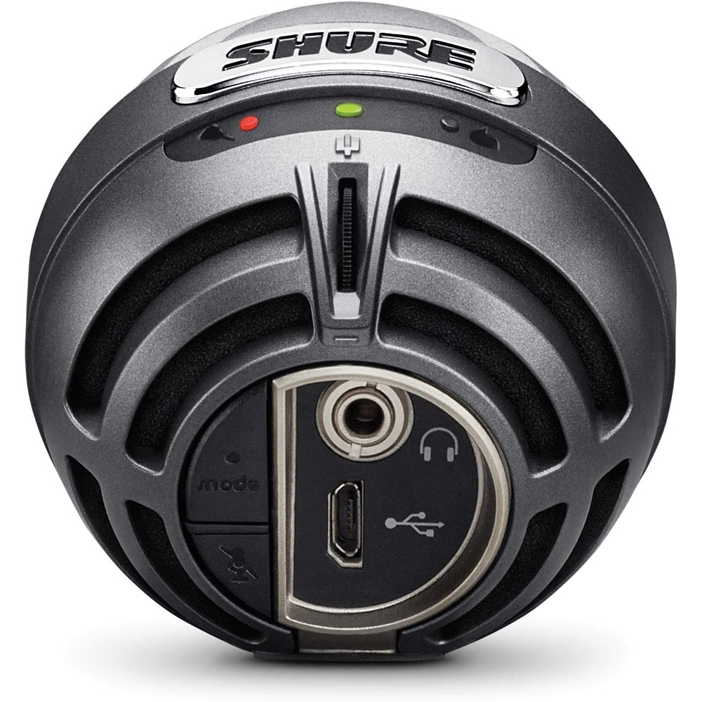 Shure MOTIV MV5 - Digital Condenser Microphone (Gray) with Studio Monitor Headphones Bundle