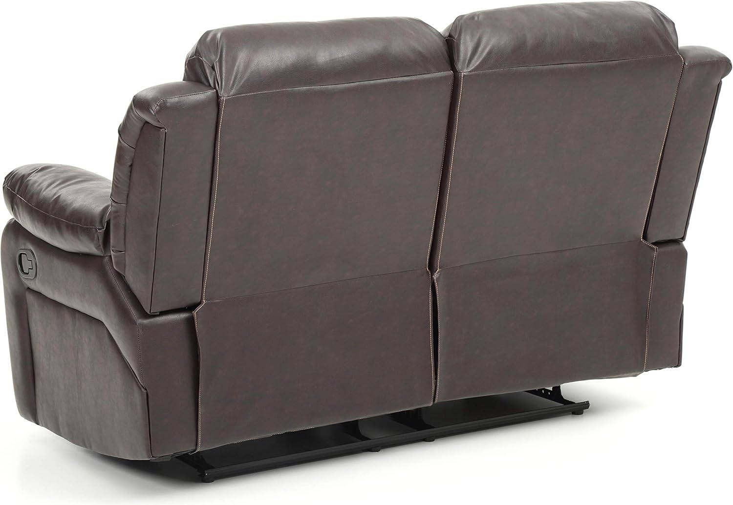 Glory Furniture Reclining Love seat, Brown Faux Leather