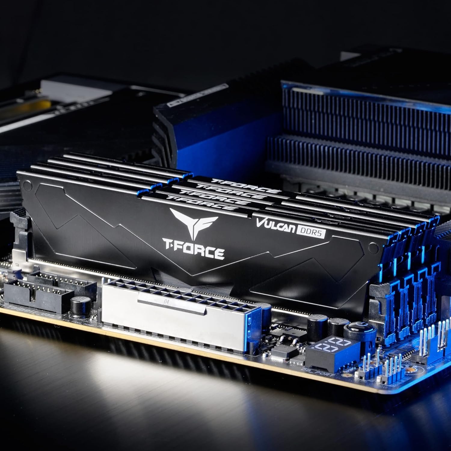 TEAMGROUP T-Force Vulcan DDR5 32GB Kit (2x16GB) 5200MHz (PC5-41600) CL40 Desktop Memory FLBD532G5200HC40CDC01 Bundle with CARDEA Zero Z440 1TB NVMe PCIe Gen4 M.2 2280 Gaming SSD TM8FP7001T0C311