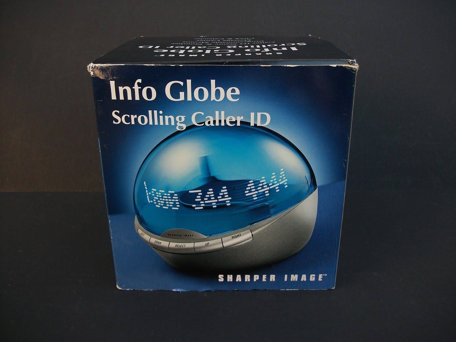 Sharper Image Info Globe Scrolling Caller ID