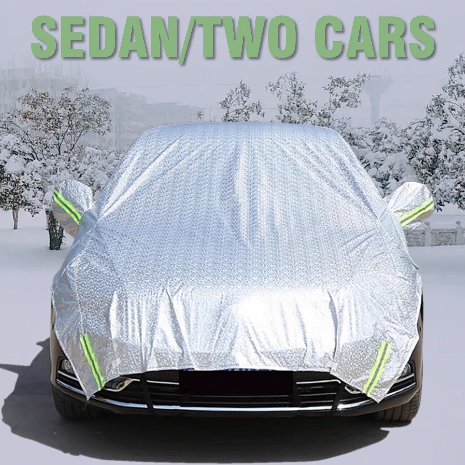 Car Windshield & Roof Snow Cover Thicken Winter Ice Frost Guard Half Car Cover