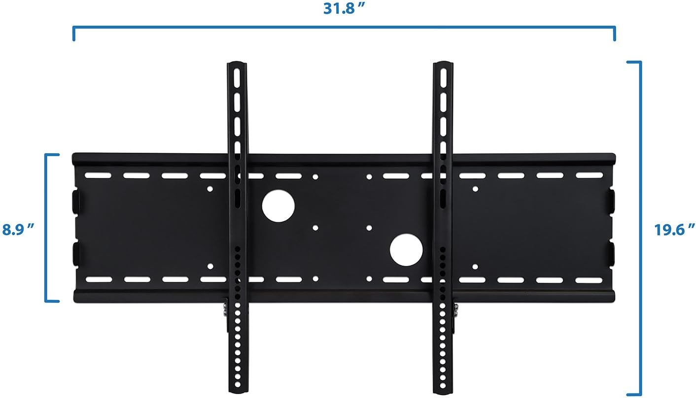 Mount-It! Ultra Slim Fixed TV Wall Mount Bracket | Flush TV Mount for Large TVs with VESA Pattern of Up to 750x450 mm, Heavy-Duty 165 Lb Capacity Pack of 2