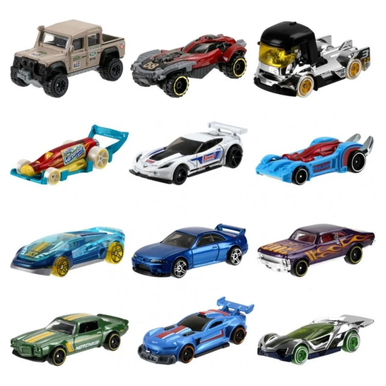 Hot Wheels Basic Car 72ct Assortment Case Die-Cast Toy Cars Lot Mattel