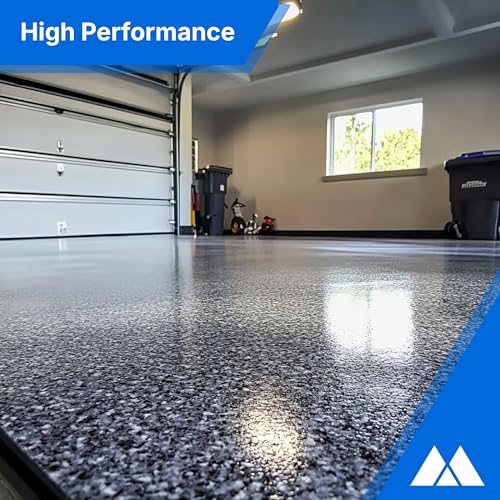 McKinnon Epoxy Resin Garage Floor & Concrete Coating Kit - 2.5 Car Garage Full Coverage,100% Solids, Zero VOCs, Durable High Gloss, Commercial & Residential, 4 Gallon