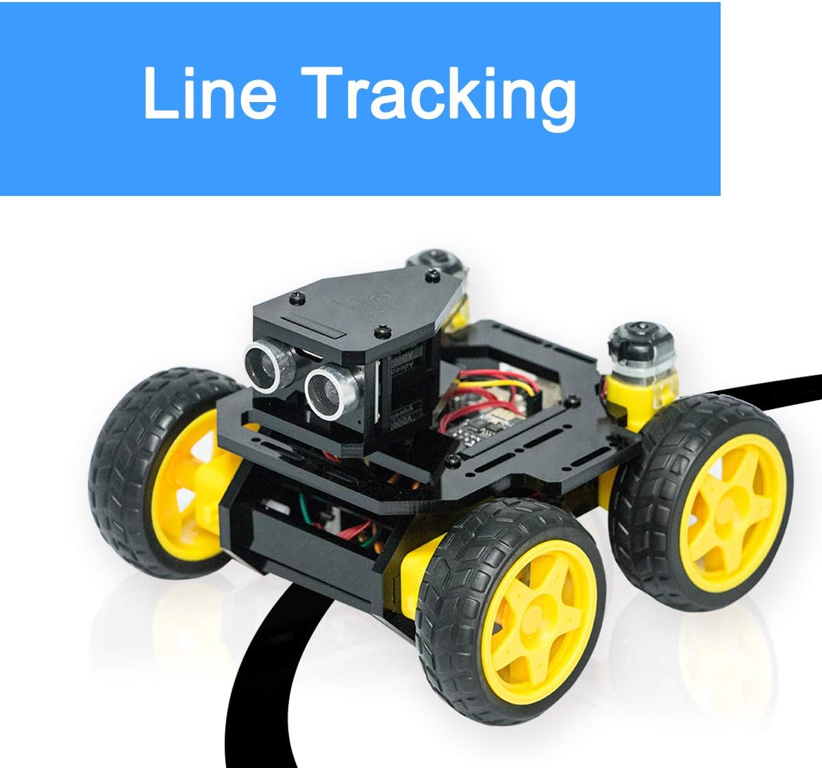 Adeept AWR-A 4WD Smart WiFi Robot Car Kit Compatible with Arduino UNO R3, Line Tracking, Ultrasonic Sensor, ESP8266 WiFi, Processing, DIY Robot Kit with Mobile APP and PDF Manual