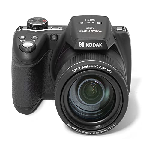 Kodak PIXPRO Astro Zoom AZ528-BK 16 MP Digital Camera with 52x Optical Zoom 24mm Wide Angle Lens 6 fps Burst Shooting 1080P Full HD Video Wi-Fi Connectivity and a 3" LCD Screen (Black)