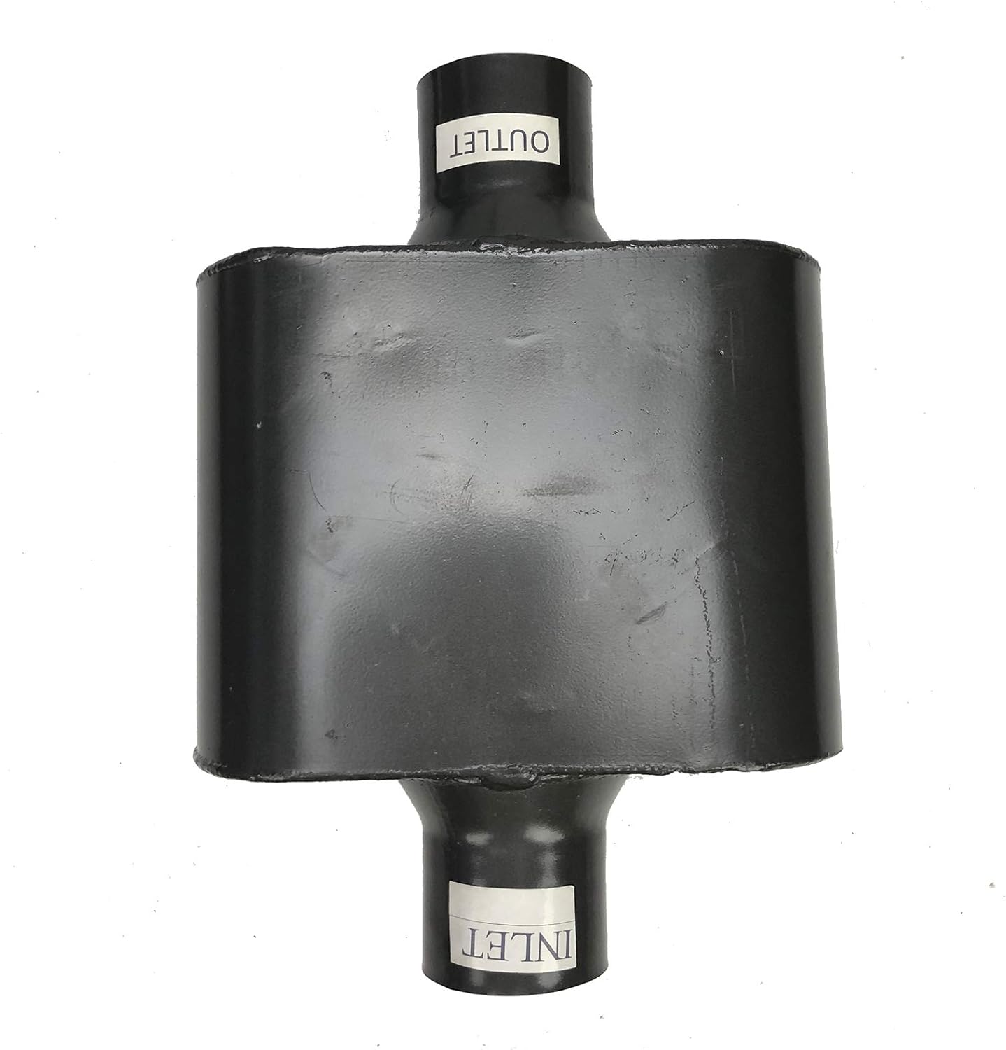 Pair of Single Chamber Performance Race Muffler 3" Center / Center Universal Steel Muffler (3 Inch) Pack of 2