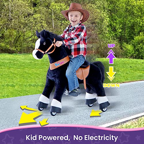 PonyCycle Official 2019 New U Series Ride on Horse Toy Plush Walking Animal Zebra Size 3 for Age 3-5 Ux368