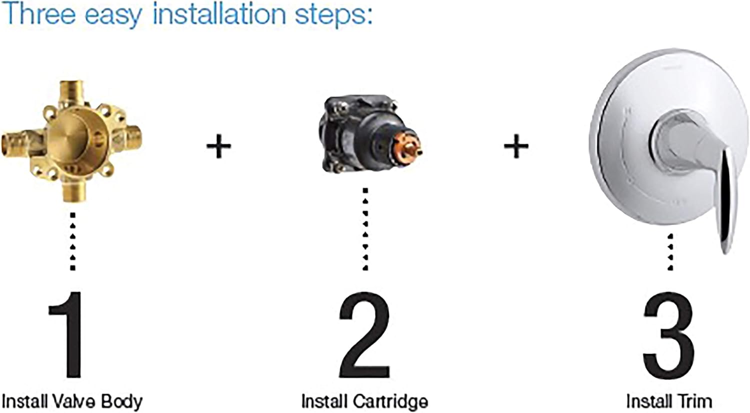 Kohler K-8304-K-NA Universal Rite-Temp Pressure-Balancing Valve Body and Cartridge Kit , Gray , 6.25 5.25 5.50
