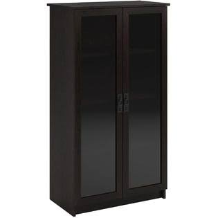 Ameriwood Home Quinton Point Glass Door Bookcase, Espresso