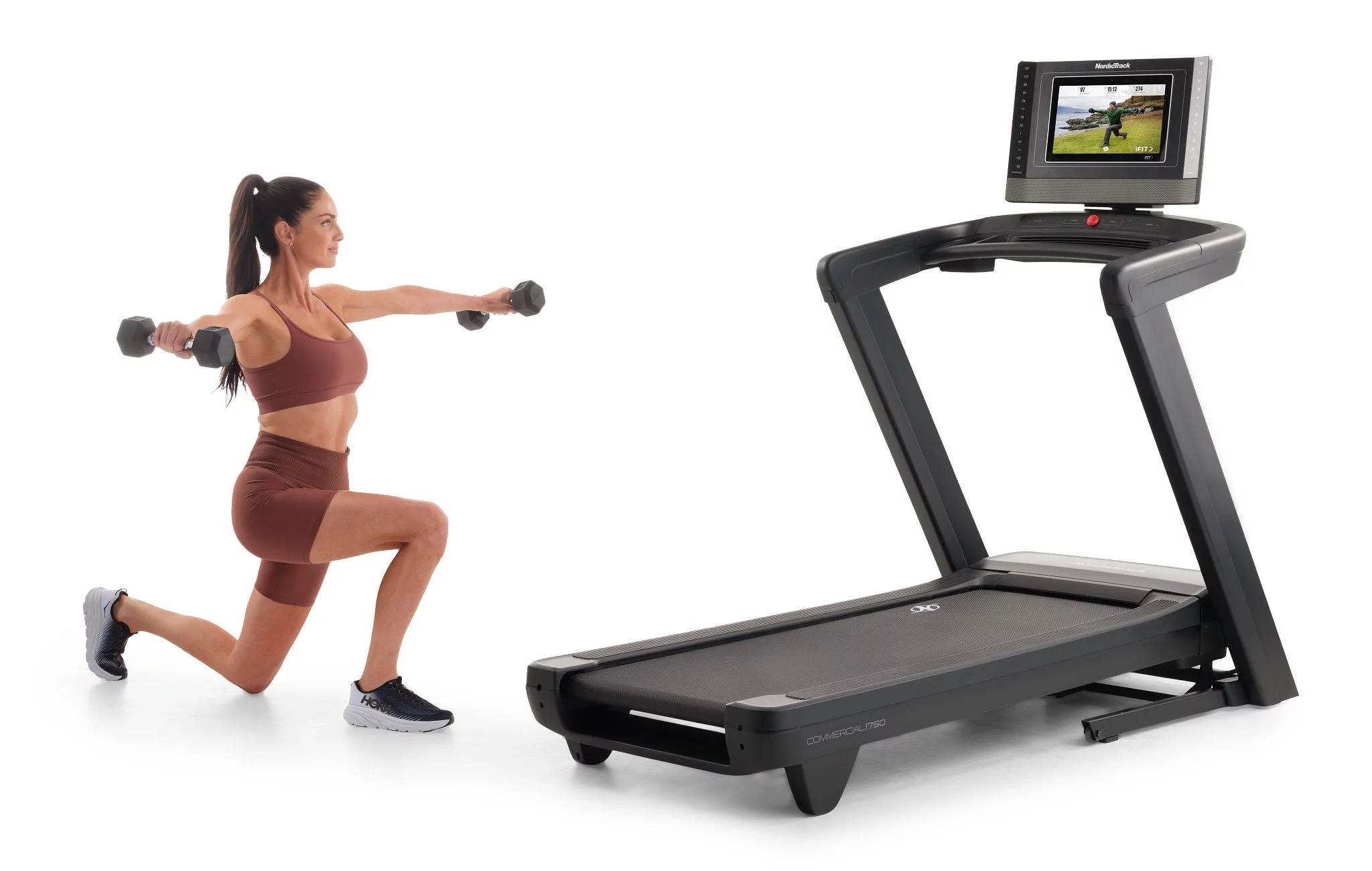 NordicTrack Commercial Series 1750; iFIT-enabled Treadmill for Running and Walking with 14” Pivoting Touchscreen