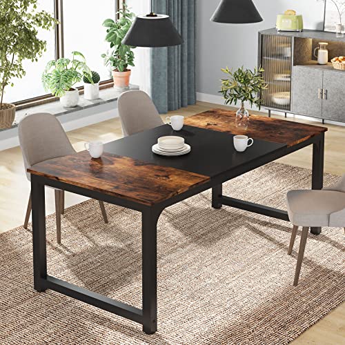 Tribesigns Modern Computer Desk, 63 x 31.5 inch Large Executive Office Desk Computer Table Study Writing Desk Workstation for Home Office, Spliced Desktop, White