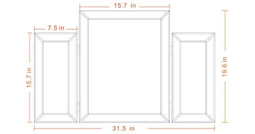 Mirrored Vanity Dressing Table Set Mirrored Makeup Desk Luxury Silver Stool Padded Beach Glass Console Table Modern Table with 2 Drawer Storage