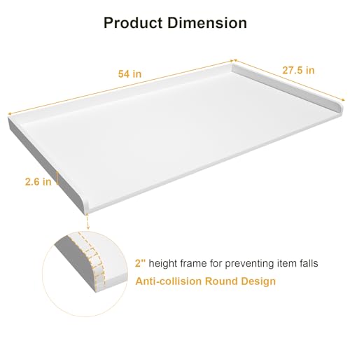 Ulif Over Washer and Dryer Countertop, Melamine Frosted Surface for Laundry Room Storage and Organization, 27.5" W x 54" L x 2.6" H
