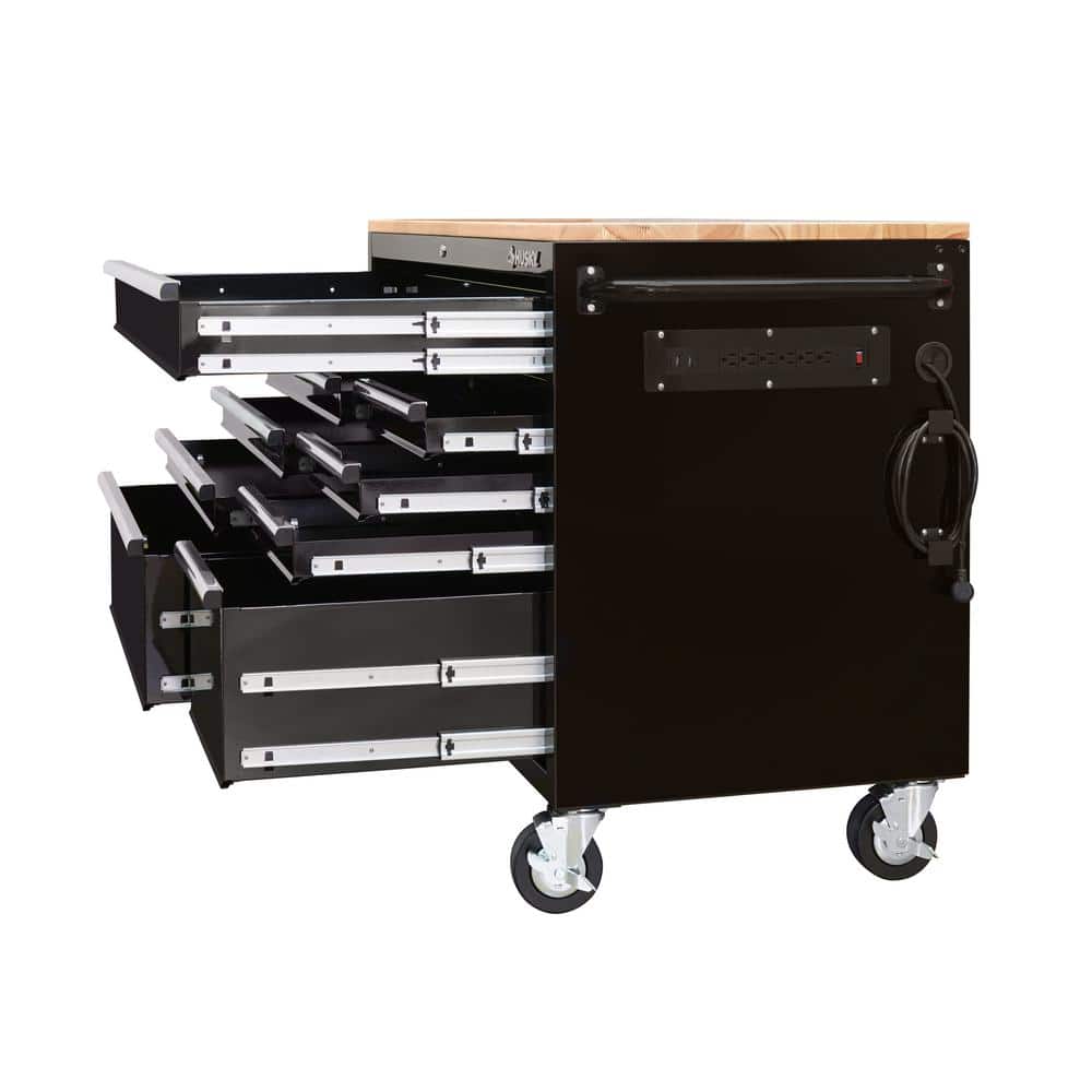 Husky 52 in. W x 25 in. D Standard Duty 9-Drawer Mobile Workbench Tool Chest