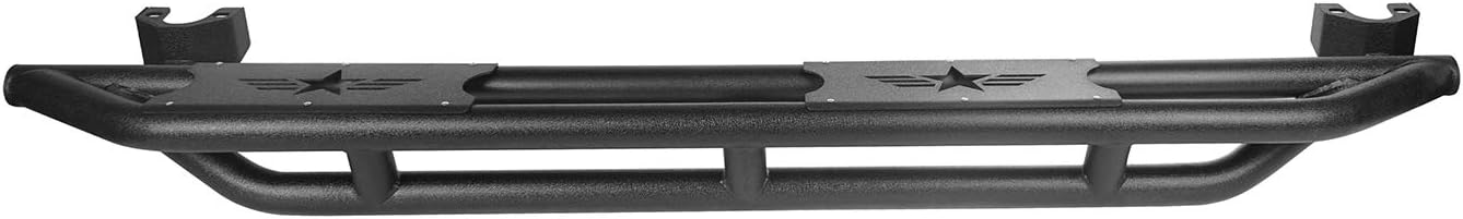 u-Box JK Wrangler Side Step Running Boards Rail Steel Nerf Bars Compatible with Jeep JK Wrangler Unlimited 2007-2018 4-Door