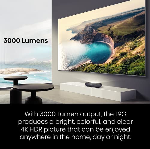 Hisense 4K UHD Ultra-Short Throw Laser TV 100" High Gain ALR Screen, 2700 lumens, Compatible with Dolby Atmos, Google Assistant and Chromecast Built-in, Compatible with Alexa