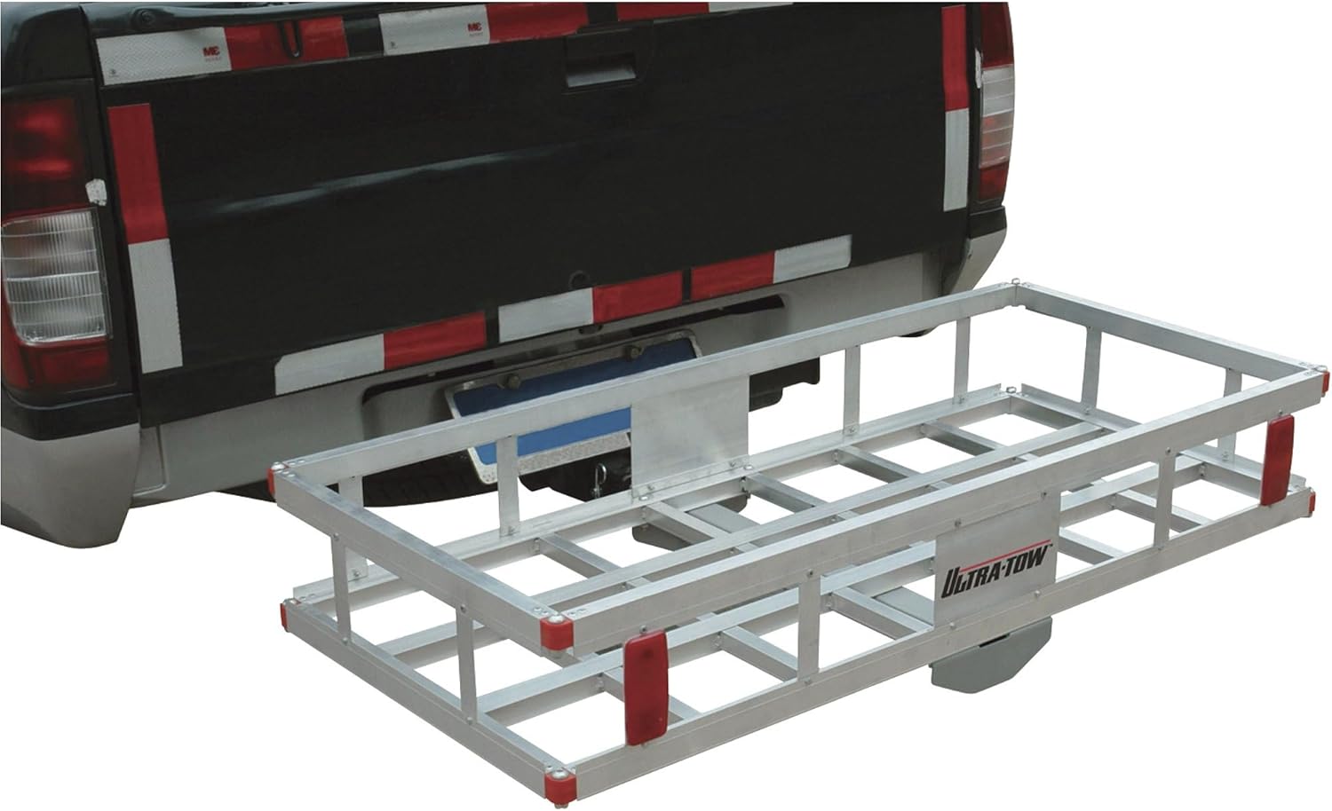 Ultra-Tow Aluminum Hitch Cargo Carrier- 500-Lb Capacity Silver 49inx22.5inx8inH