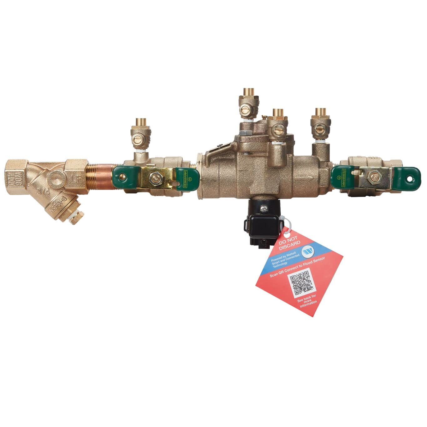 Watts LF009M3-QT-S-FS Bronze Reduced Pressure Zone Backflow Preventer Assembly, 3/4 Inch