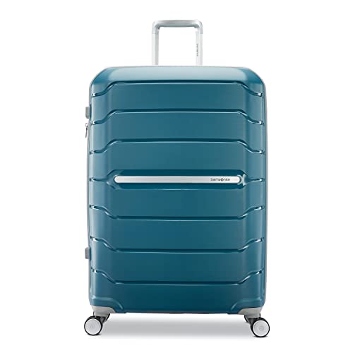 Samsonite Freeform 21-Inch Hardside Carry-On Luggage - Hardshell Carry-On Suitcase - TSA, Airline-Approved - Expandable Hard Shell, Smooth Rolling Spinner Wheels for Lightweight Travel - Navy