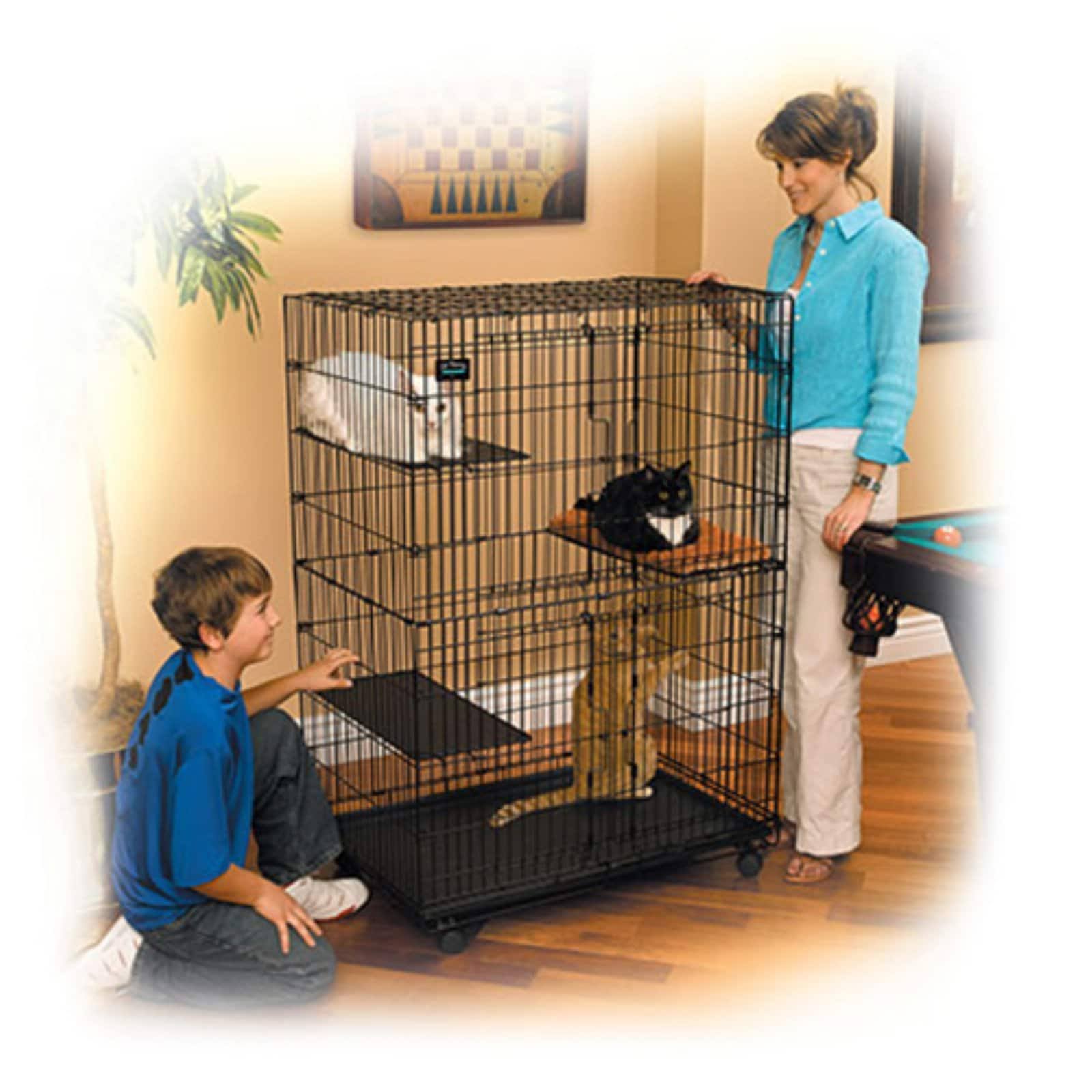 Midwest Cat Playpen - Black