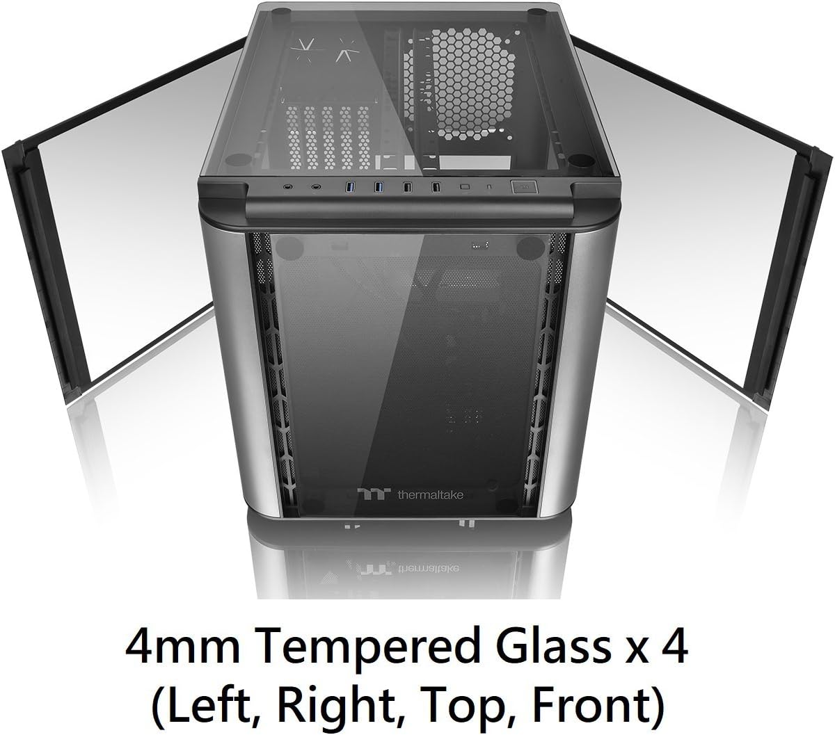 Thermaltake Level 20 MT Motherboard Sync ARGB ATX Mid Tower Gaming Computer Case with 3 120mm ARGB 5V Motherboard Sync RGB Fans +1 120mm Rear Fan Pre-Installed CA-1M7-00M1WN-00, Black