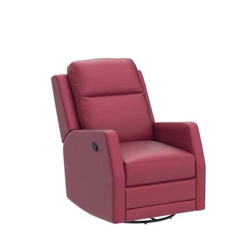 HULALA HOME Recliner Chair Set of 2 Reading Chair, Leather Recliner Rocking 360 Degree Swivel Chair, Wingback Armchair Theater Seating Lounge Sofa for Living Room Bedroom