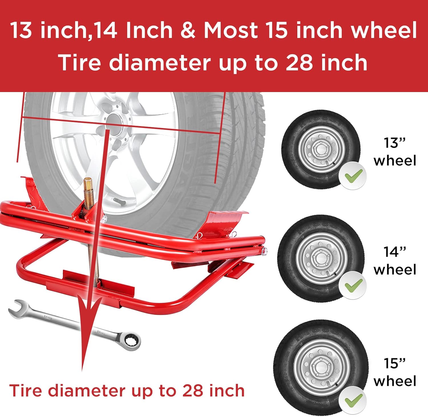 Gloppers Light Trailer Tire Leveler,Easy Leveling,Light Weight RV Tire Leveler for RV,Camper,Truck,Tire Wheels Diameter 13 inch,14 inch and 15 inch