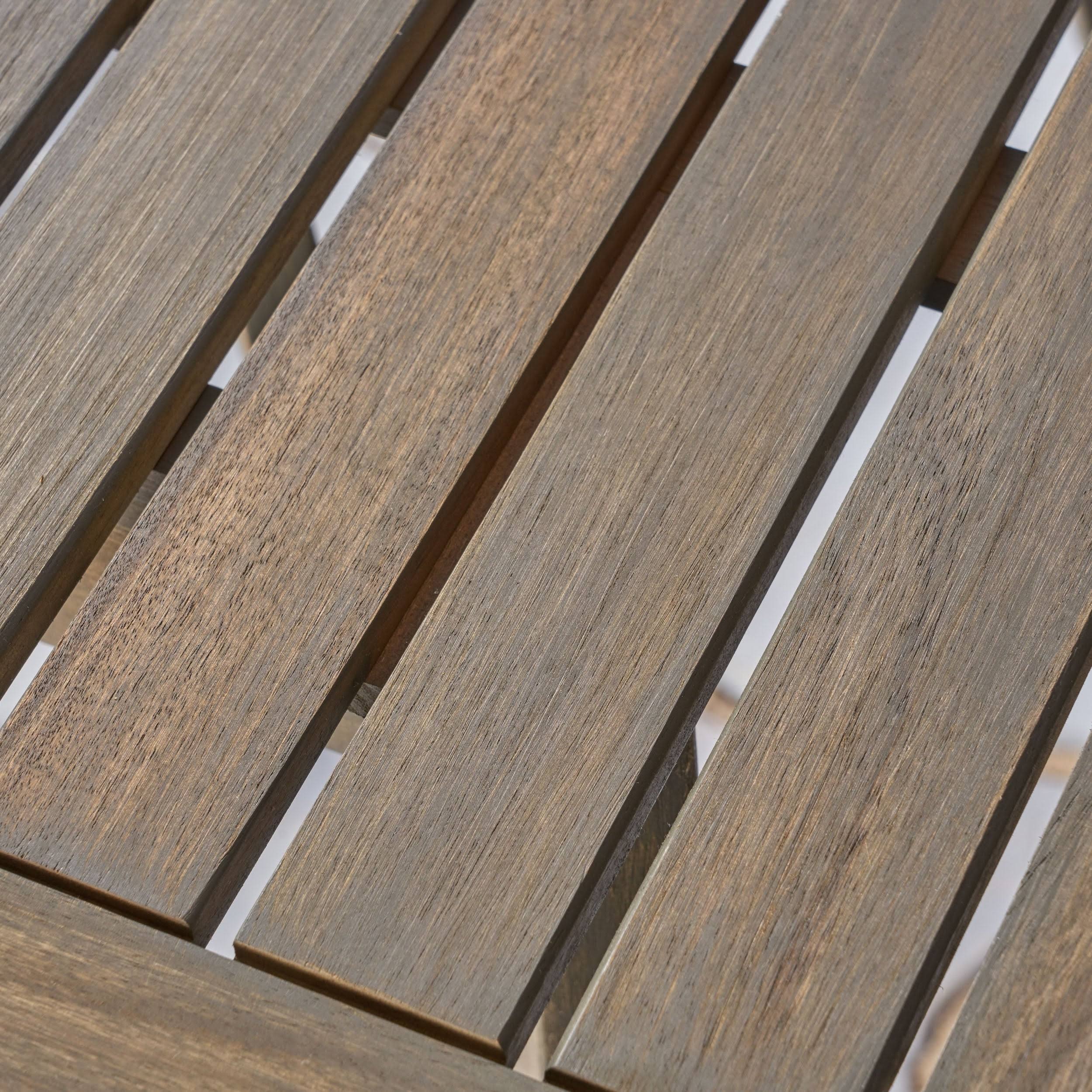 Christopher Knight Home Hermosa Outdoor Acacia Wood Square Dining Table Gray