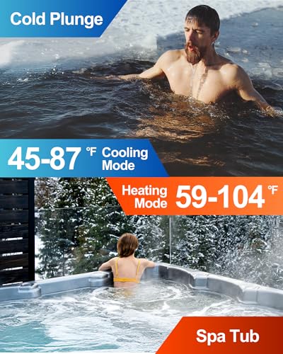 27000BTU Smart Electric Pool Heater for In and Above Ground Pool up to 7,000 Gals, Pool Heat Pump with Schedule Function and Control via APP, Titanium Heat Exchanger, 120V