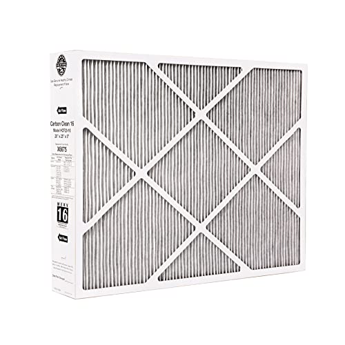 Lennox X6675 20x25x5 Air Filter, Merv 16 Carbon Clean Home Furnace Filter for HVAC system with Wholesalehome Cleaning Cloth Variation