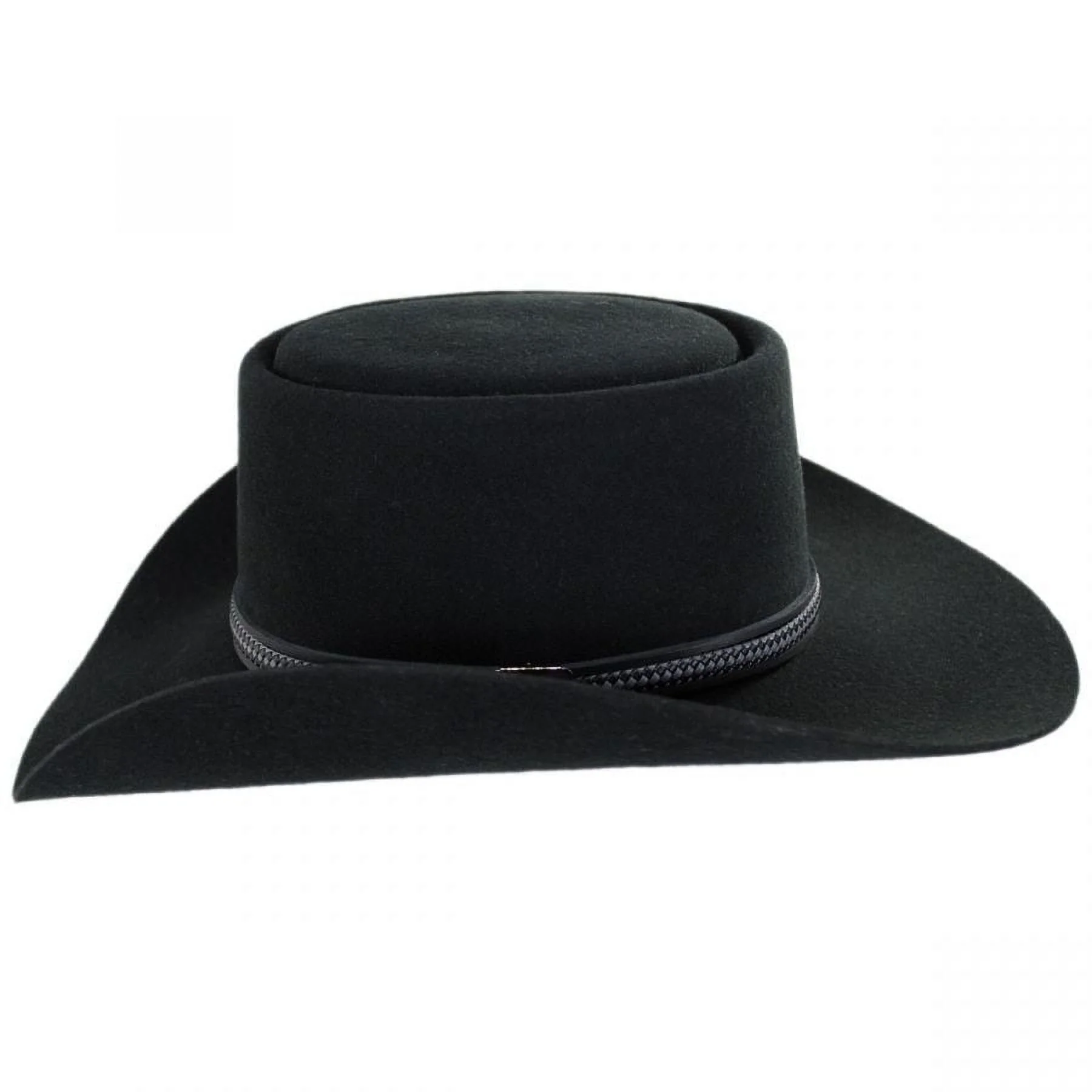 John Wayne Chinook Wool Felt Gambler Hat - 6.875 - Black