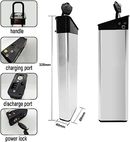 36V 10Ah Lithium Ion Folding Ebike Battery for 450W E-Bike Electric Bike Bicycle, 9Ah