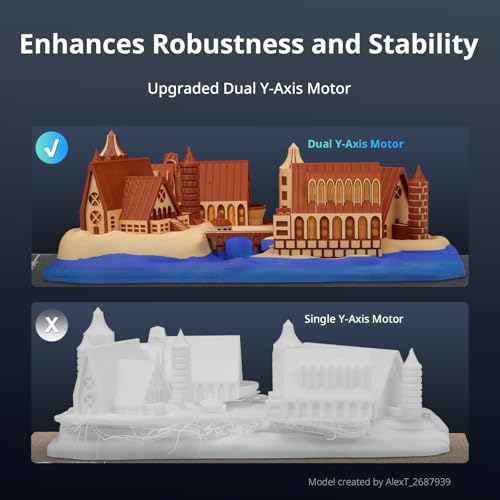 Anycubic Kobra S1 Combo 3D Printer, Multi-Color 3D Printer High Speed Max 600mm/s High Precision, Core XY Stable Structure Ultra-Quiet Printing Anycubic App One-Click Printing 250 * 250 * 250mm