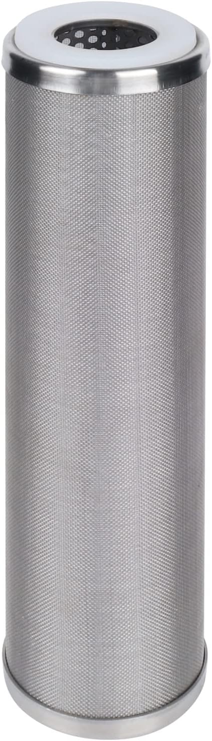 Amwater NSF/ANSI 42 Certification Stainless Steel 10"Filter Housing,1/2NPT Water Filter Housing/Filter Cartridge10”Length,2.5"OD(25 Micron)