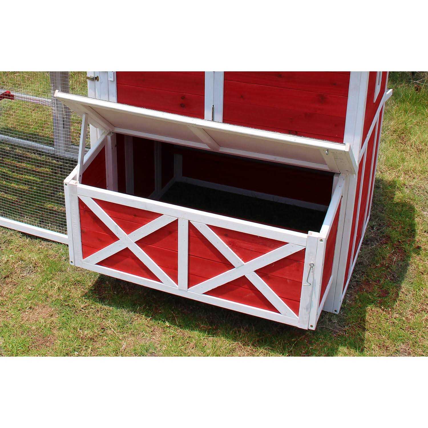 Merry Products Red Barn Chicken Coop with Roof Top Planter - Pet Supplies online store